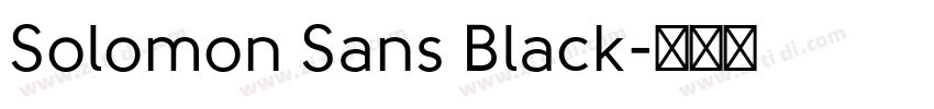 Solomon Sans Black字体转换